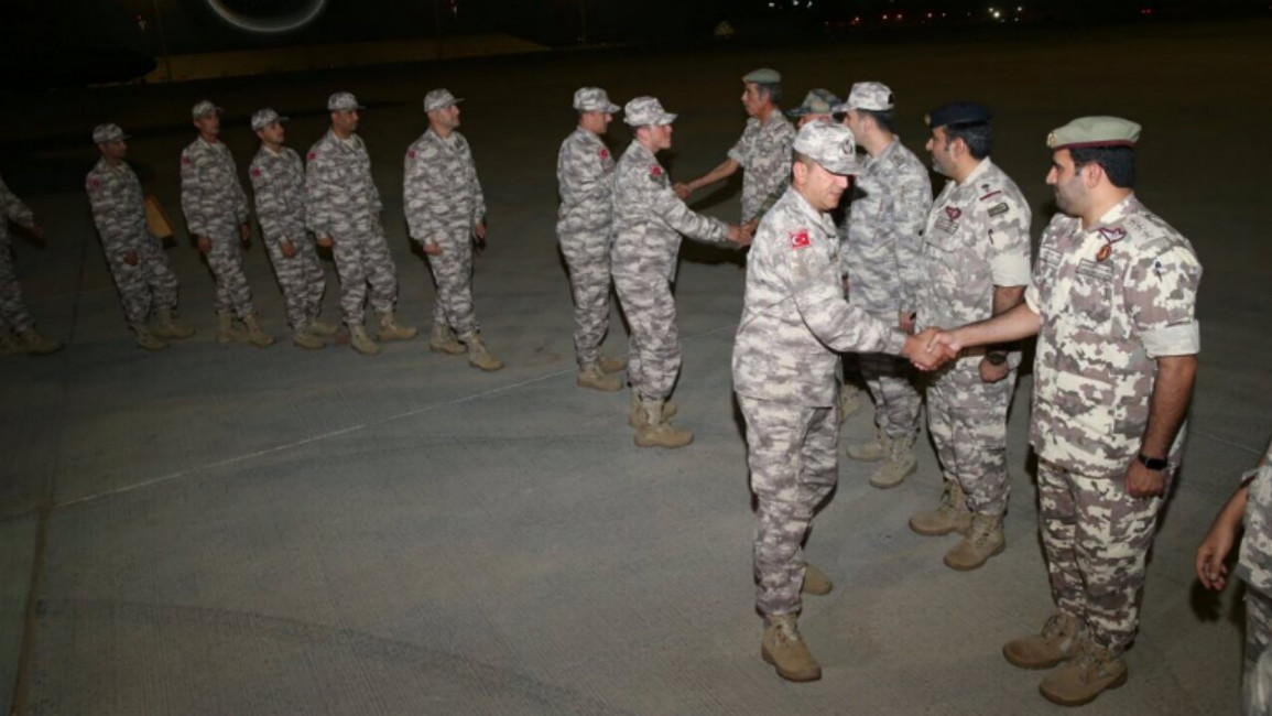 Qatar Turkish troops Twitter