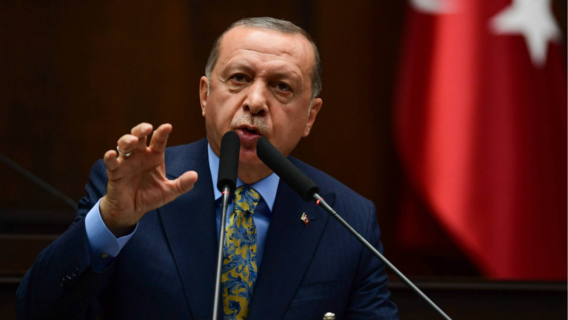 Erdogan addresses Turkey's parliament 