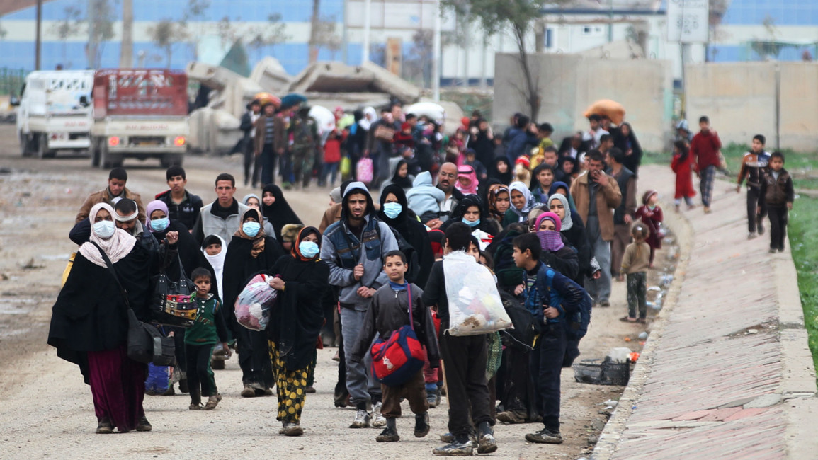 Mosul displaced civilians AFP