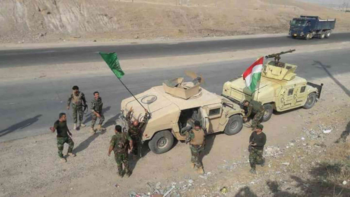 Iraqi vehicles captured by Peshmerga [Erbil governorate social media]