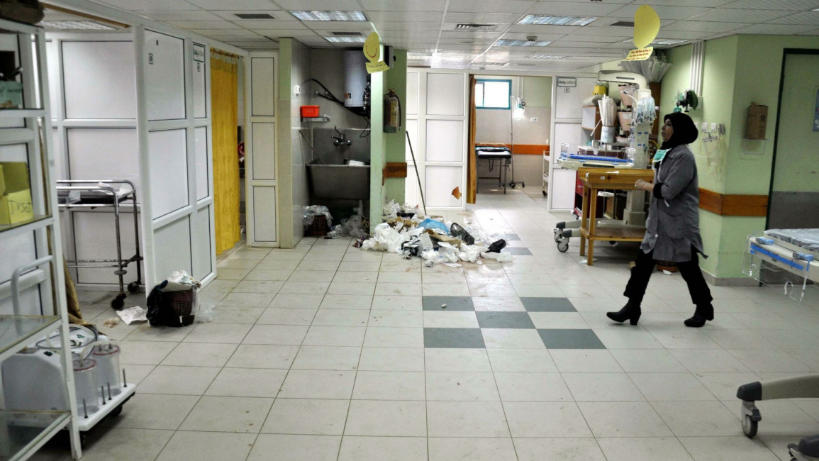 Unpaid hospital cleaning workers strike in Gaza
