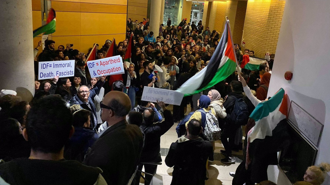 palestine student protest canada york