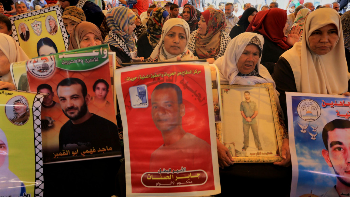 Gaza Palestinian prisoners relatives ANADOLU