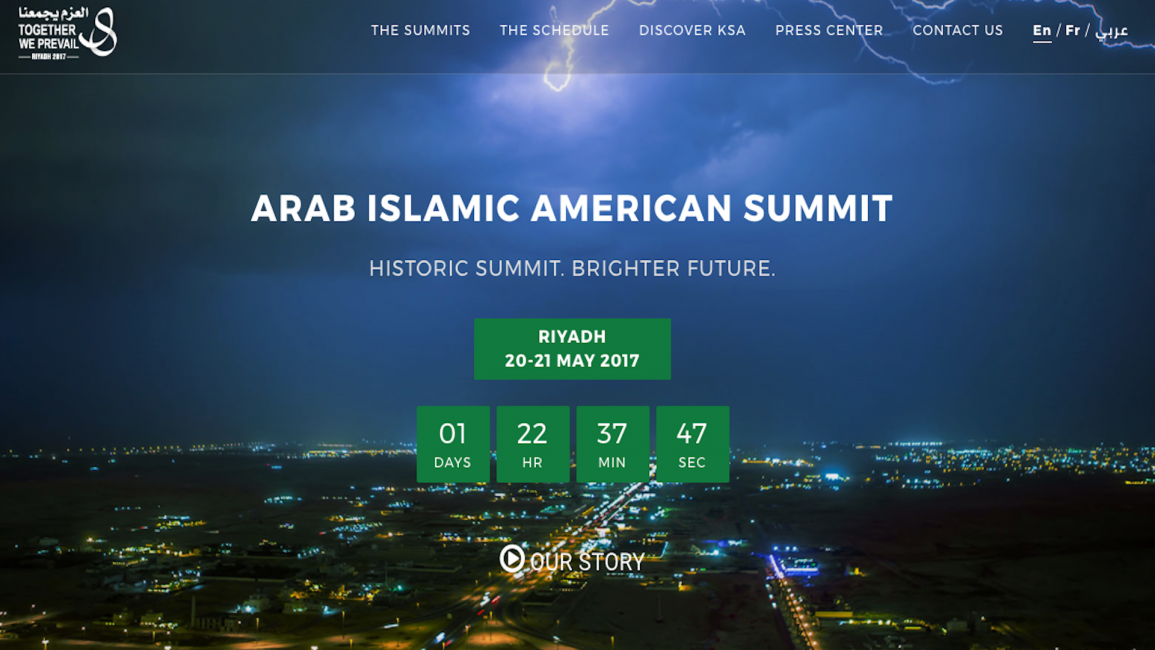 Saudi Trump summit screenshot