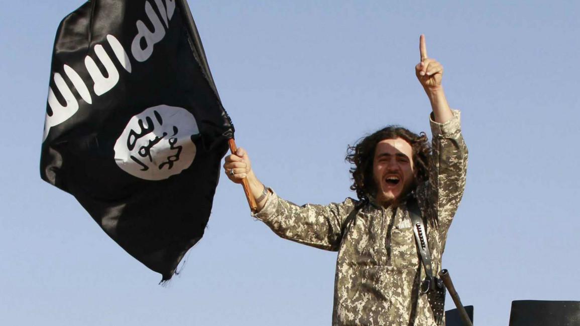 Islamic State IS fighter flag