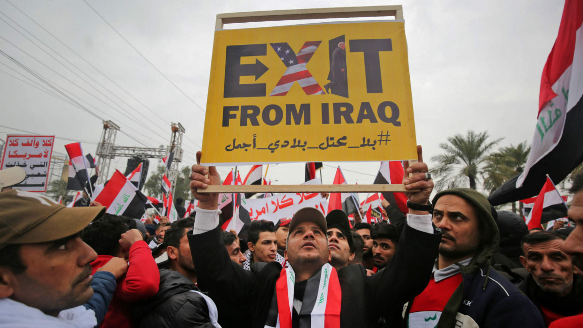 Iraq protests US - Getty
