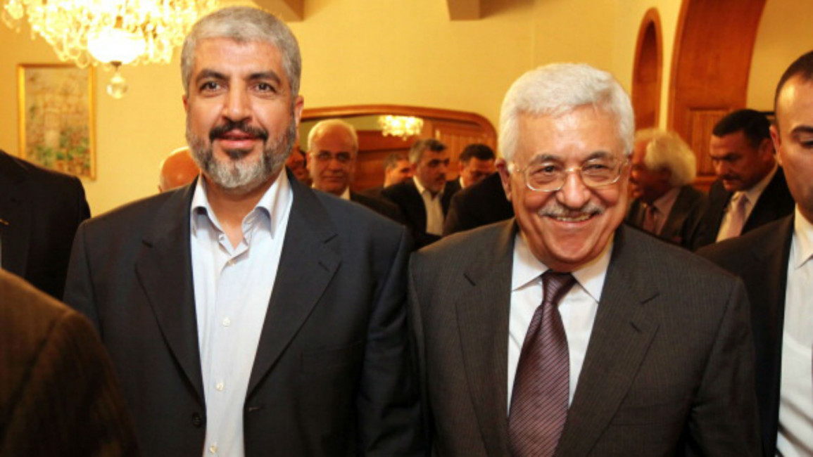 Mahmoud Abbas and Khaled Meshaal [Getty]