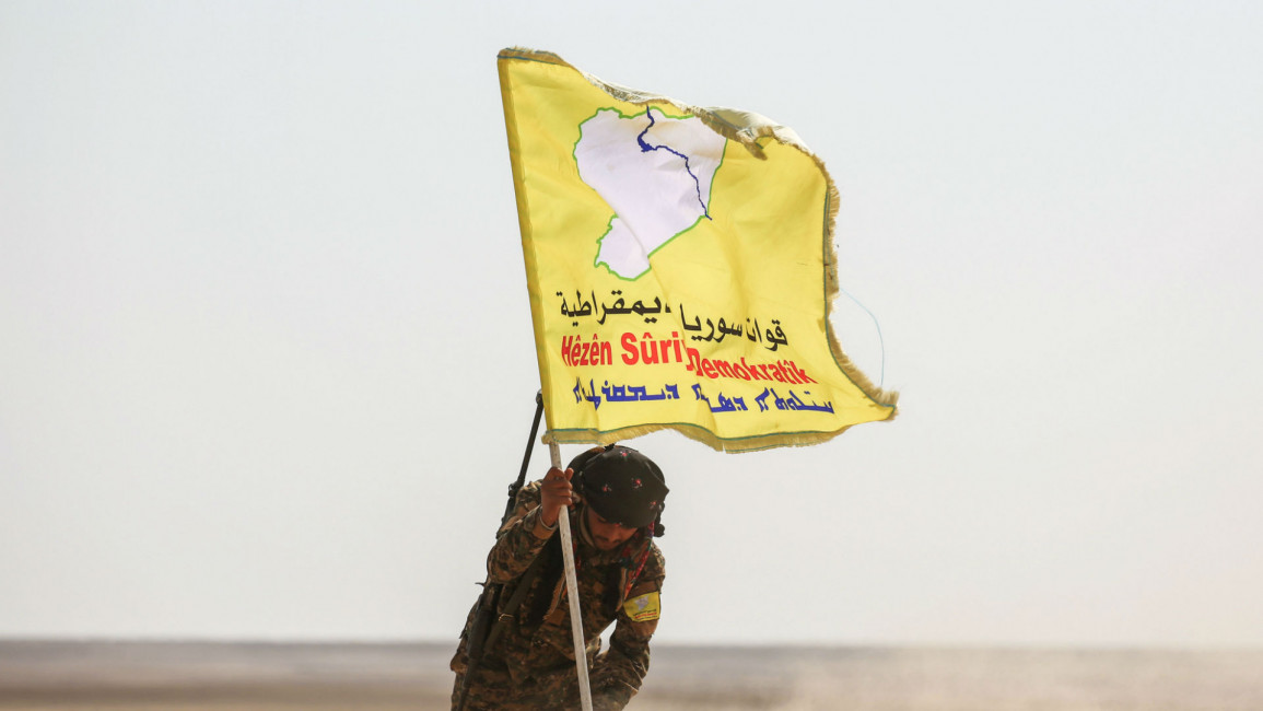 Syrian Kurds SDF flag