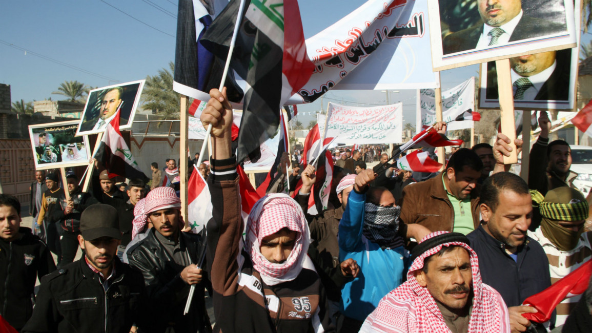 Iraqi Sunnis in Ramadi protest against the government