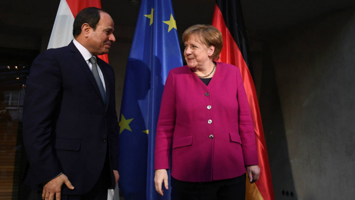 Sisi and Merkel - AFP