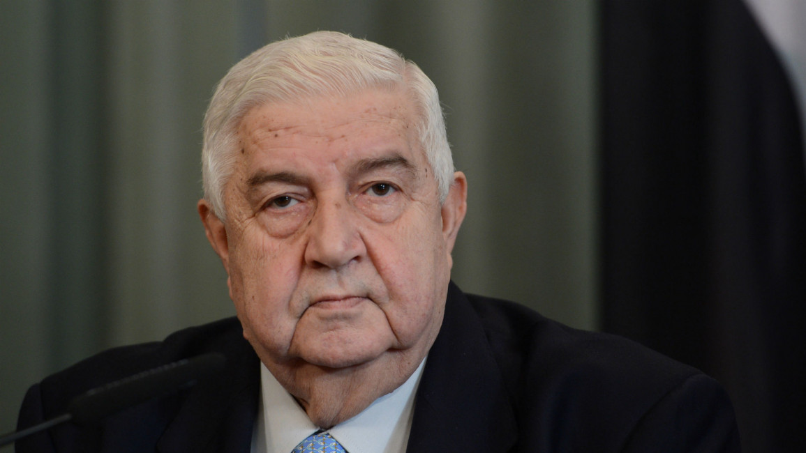 Syria's Foreign Minister Walid al-Moallem in Moscow