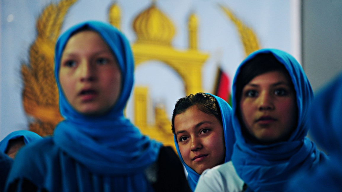 Afghan schoolgirls [Getty]