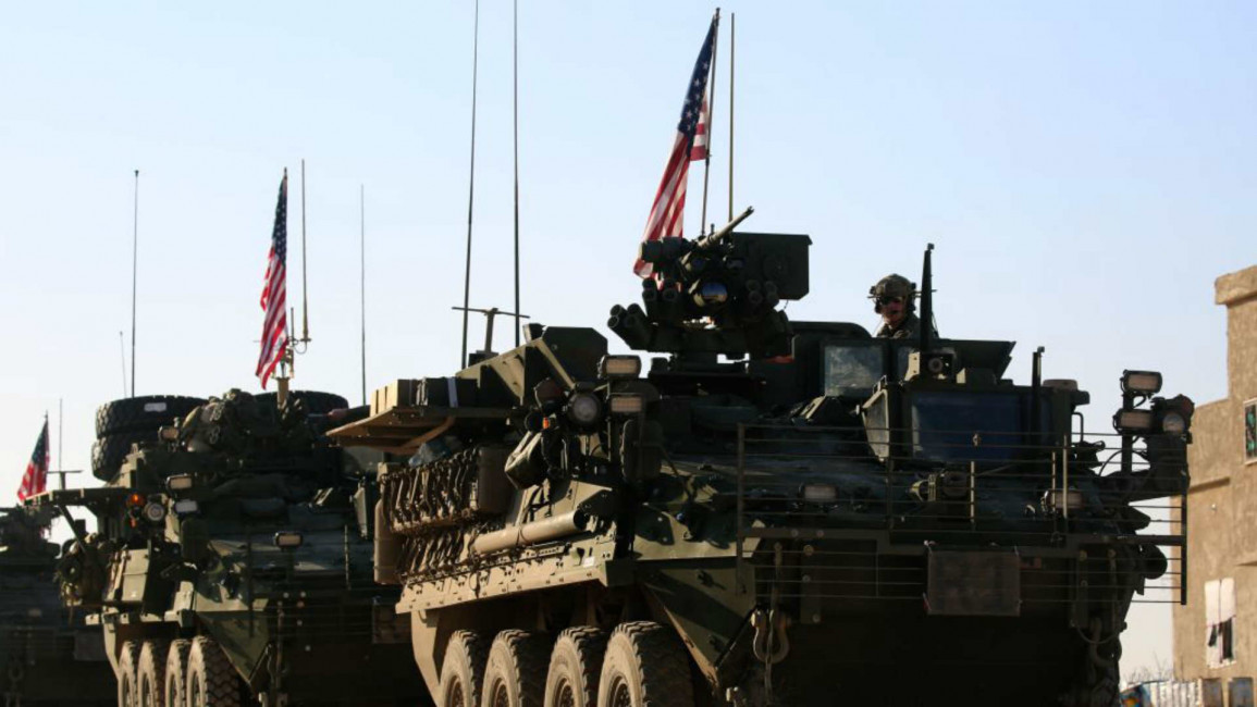 US convoy near Manbij - AFP