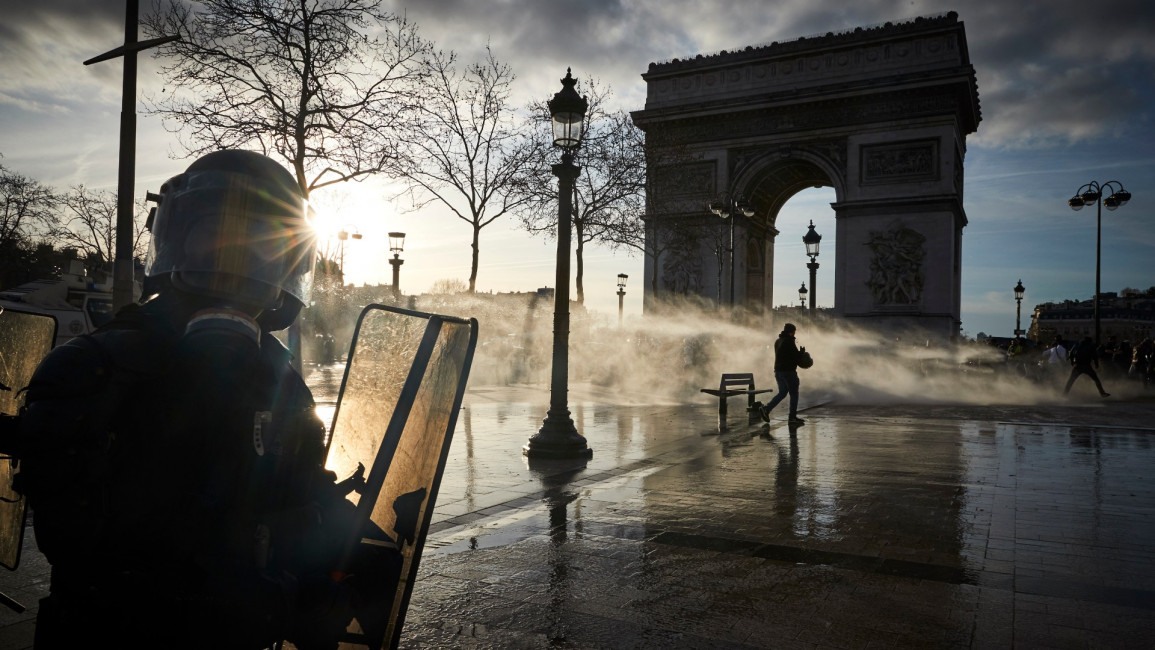 Arc de Triomphe and police - Getty