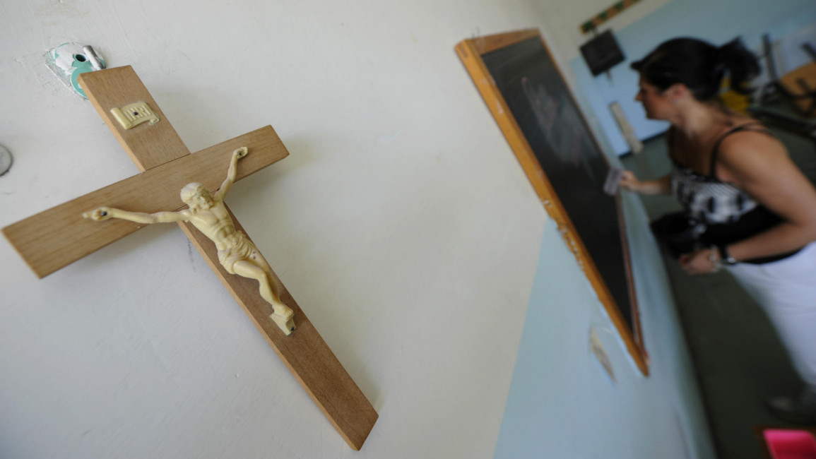 Crucifix at school - AFP