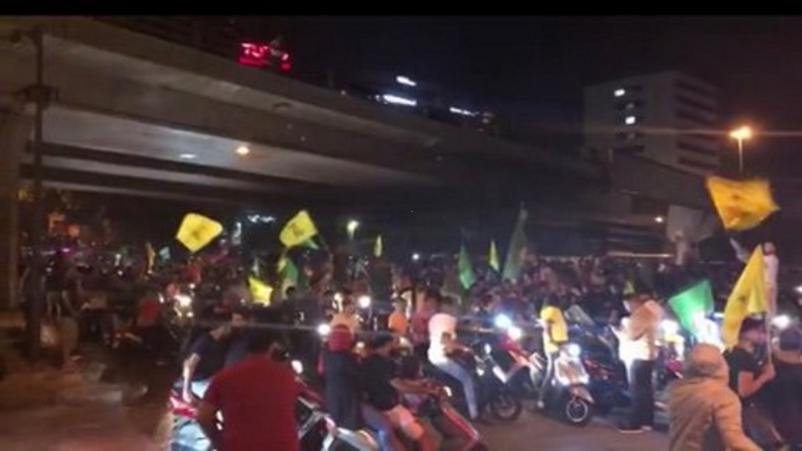 lebanon protest bikers amal hezbollah