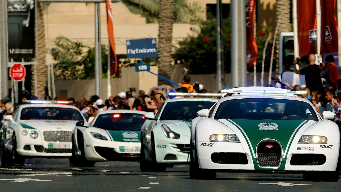 The UAE's top-end sports police cars (AFP)