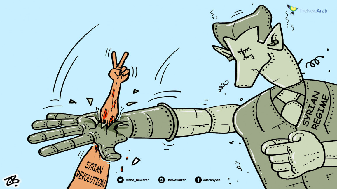 Cartoon - syrian regime-revolution