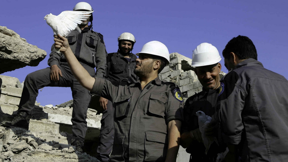 White Helmets in Damascus in 2017
