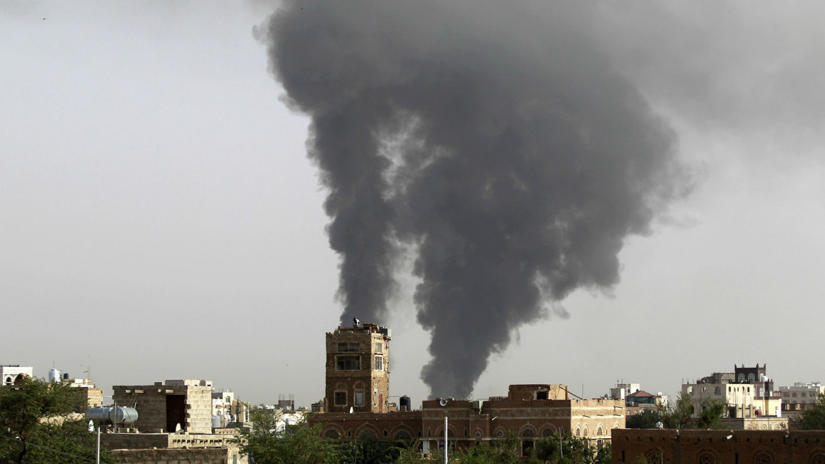 sanaa airstrikes afp yemen
