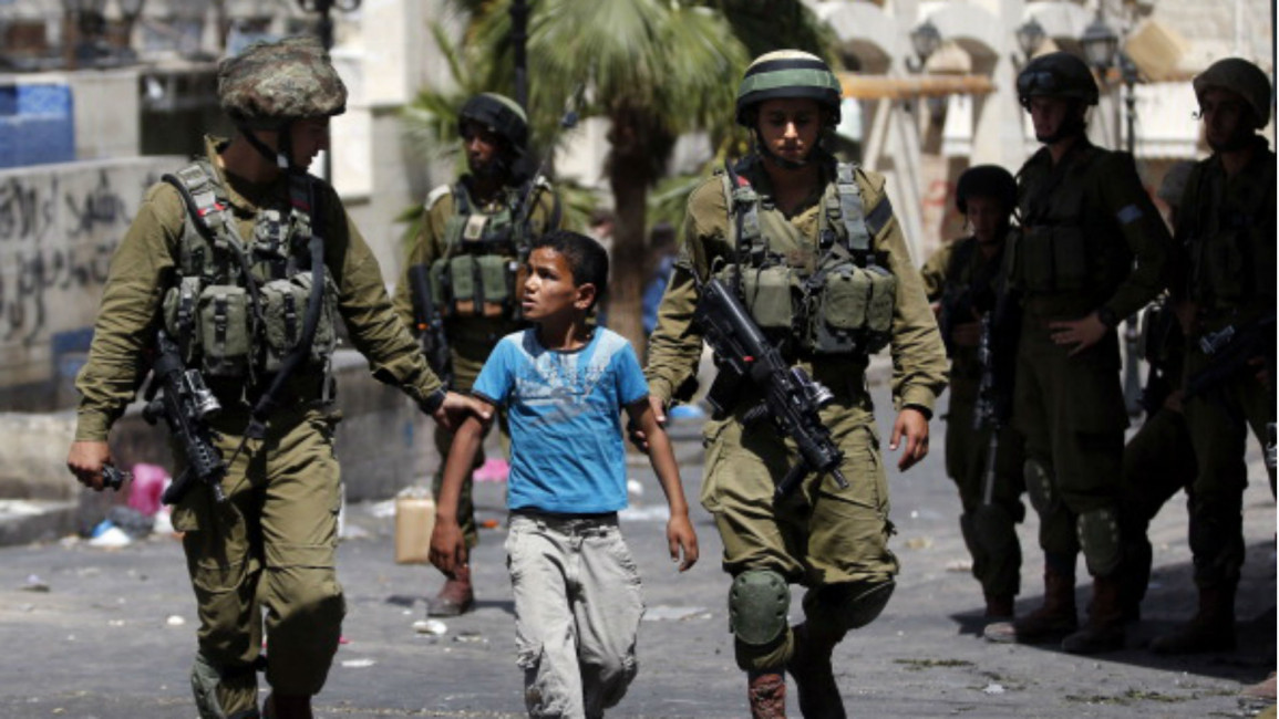 English Site. Palestine. Hebron. Child arrested. AFP