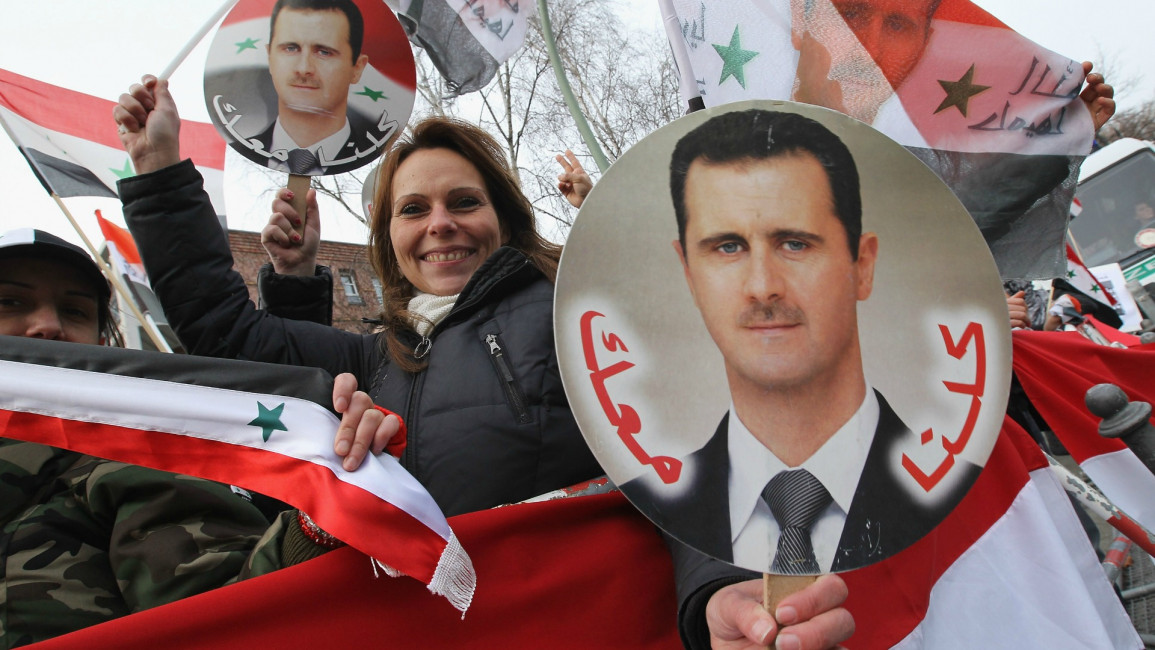 Pro-Assad protest - Getty