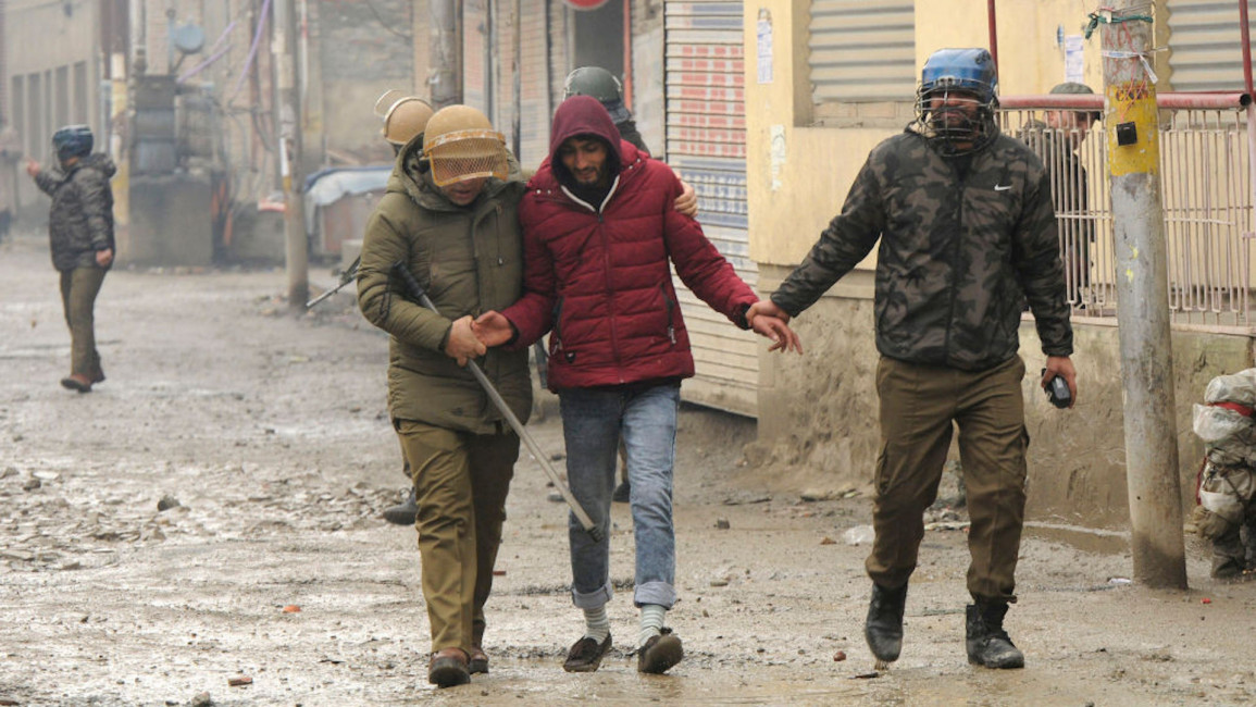   GETTY: Kashmir police detain man 