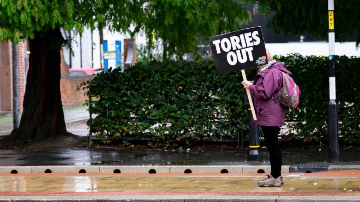 Tories out sign - Getty