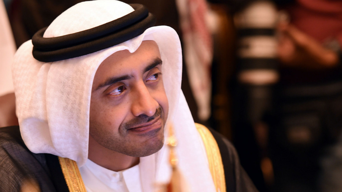 Sheikh Abdullah bin Zayed al-Nahyan AFP
