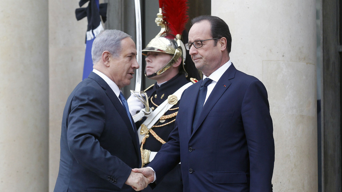 Netanyahu Hollande 