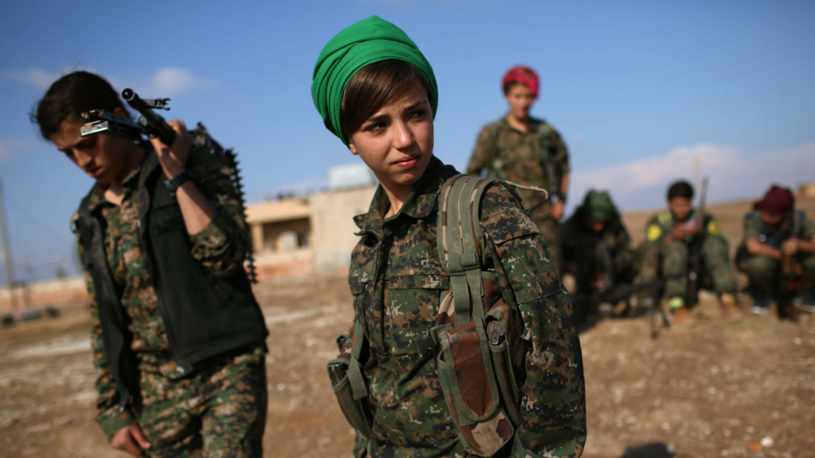 Kurdish female fighter GETTY