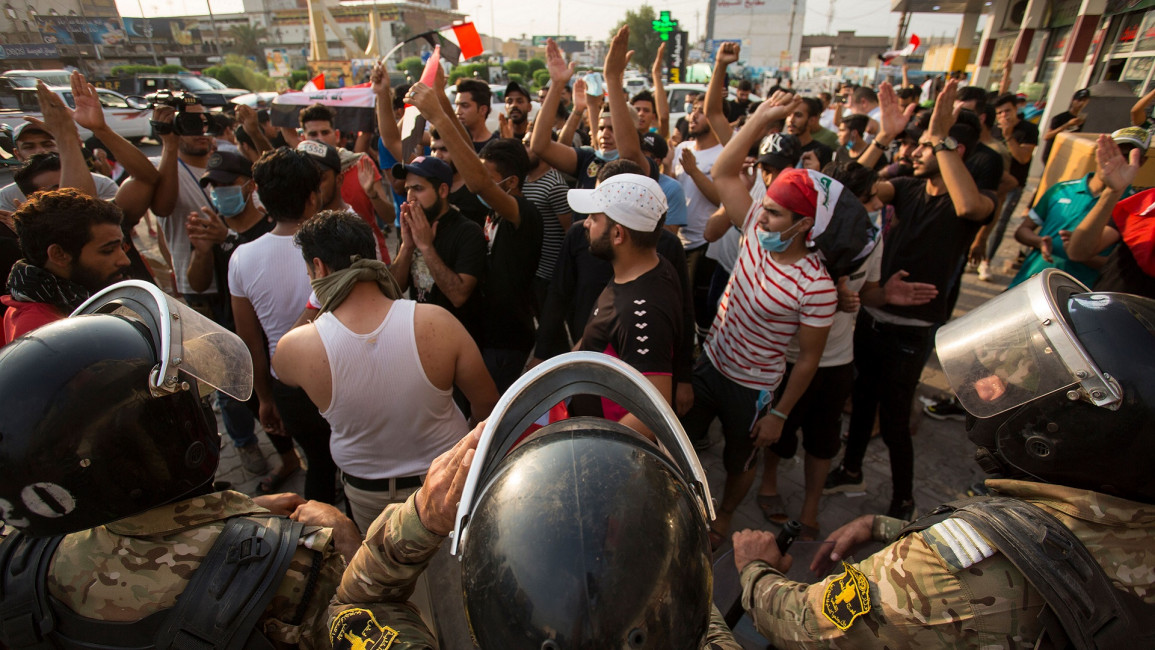 iraq protesters security getty