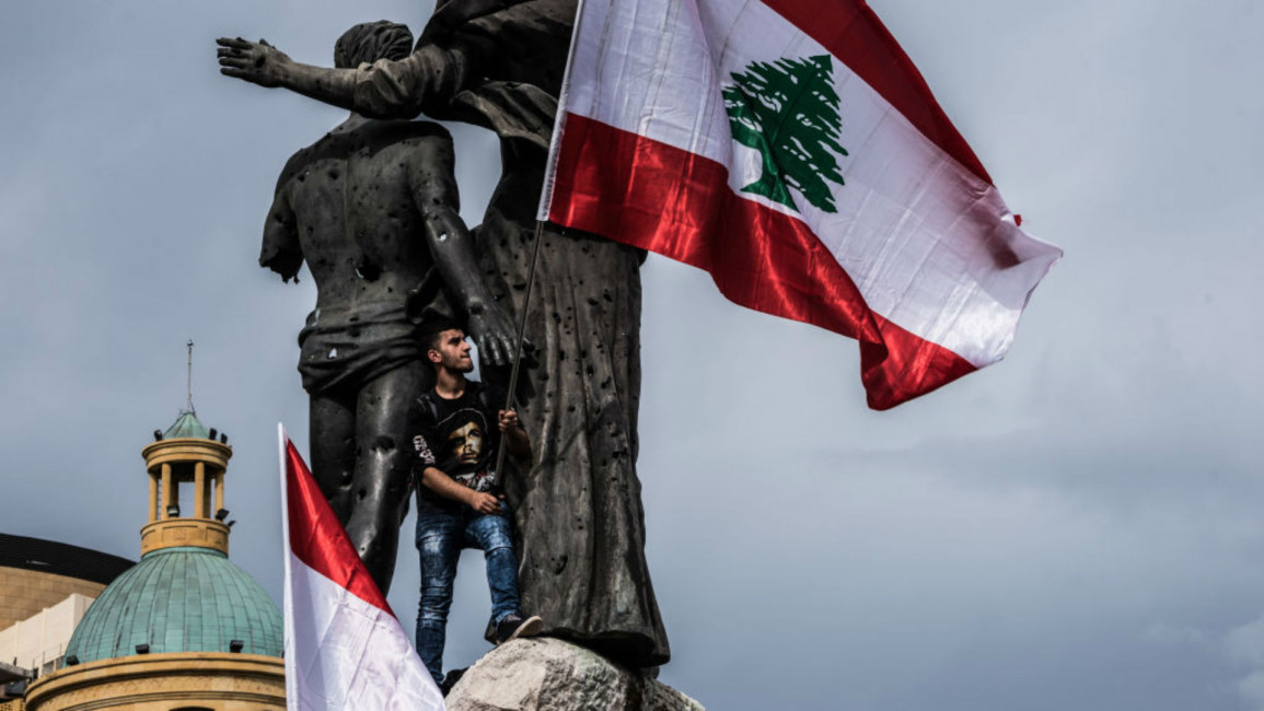 Lebanon protestor - Getty