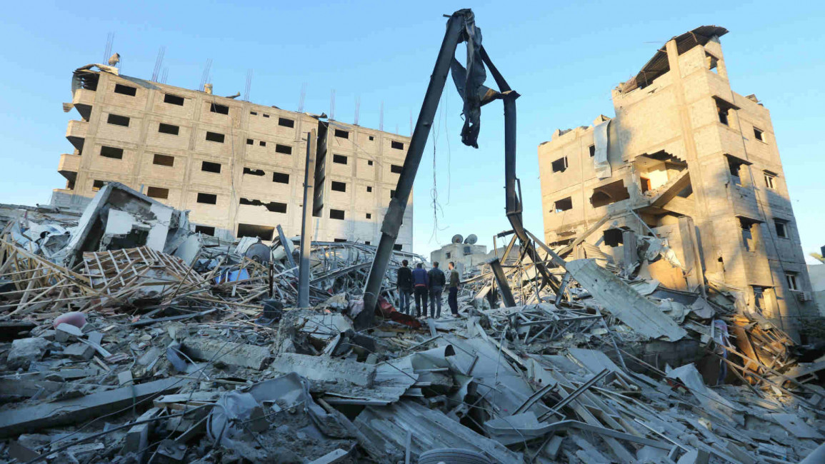 Gaza strike building - getty