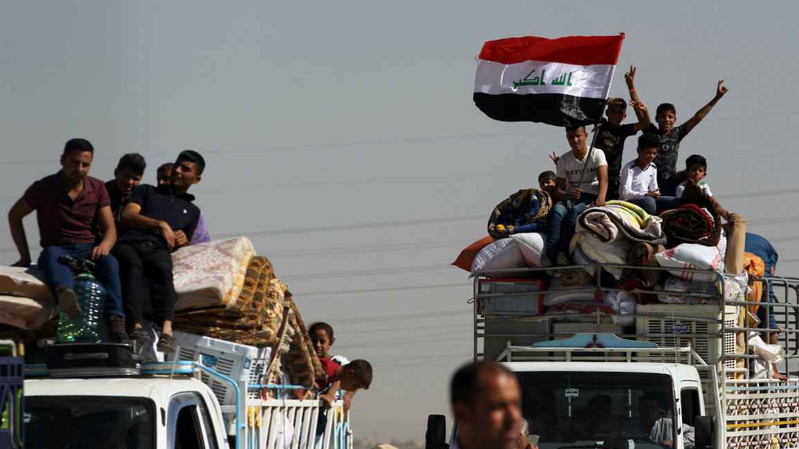 Displaced Iraqis -- AFP