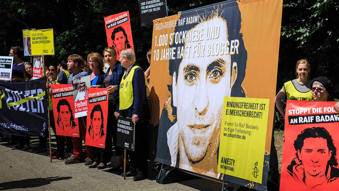 Raif Badawi protests
