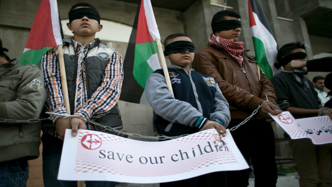 Palestinian children protest  - Getty