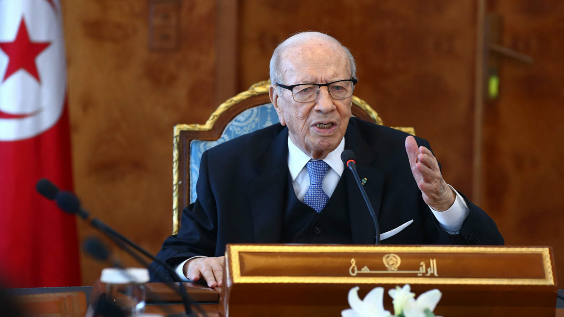 Tunisian President el-Sebsi chairs meeting in Tunis[Getty]