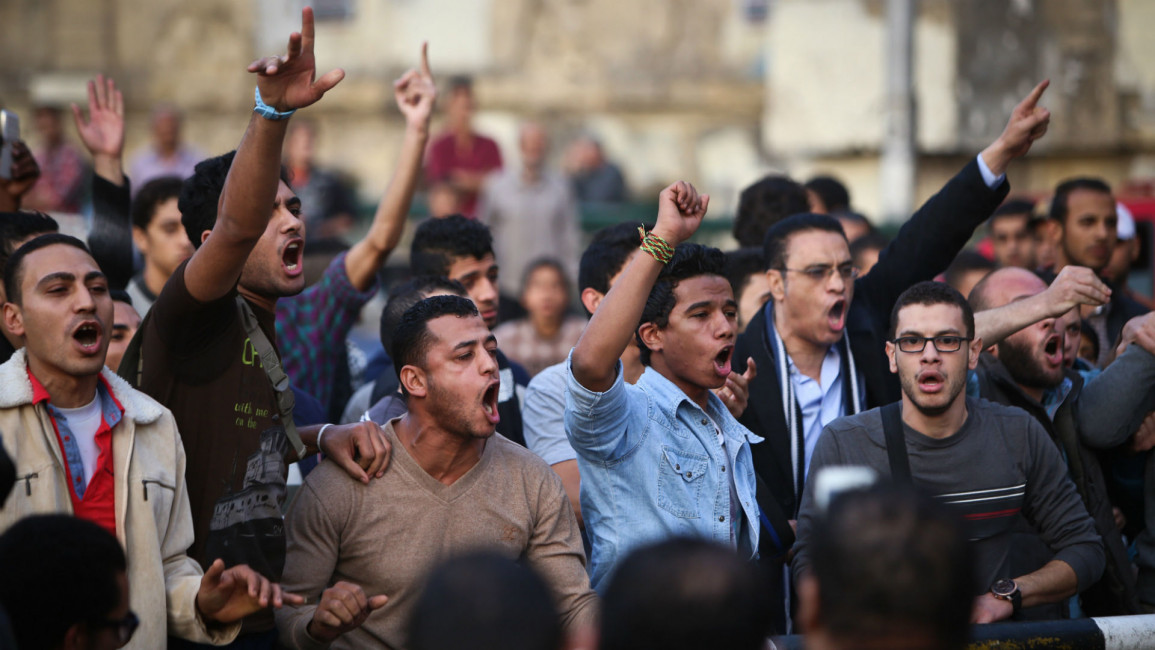 protests against mubarak verdict afp