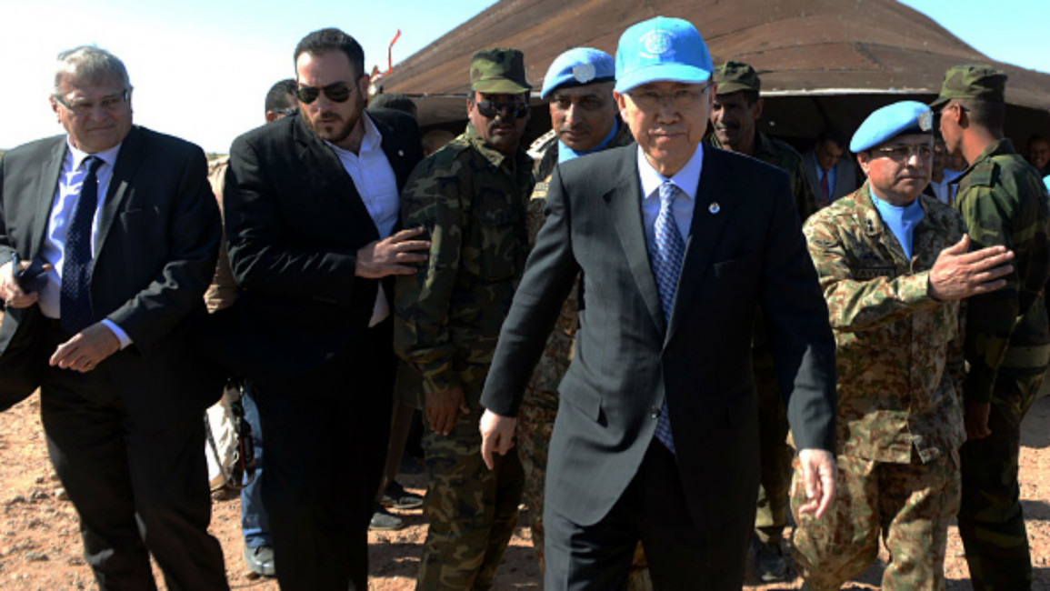 Ban Ki-moon visit to Western Sahara [AFP]