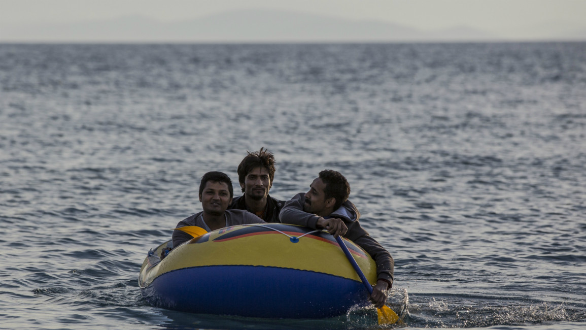 Migrants arrive at the Greek island of Kos [Getty]