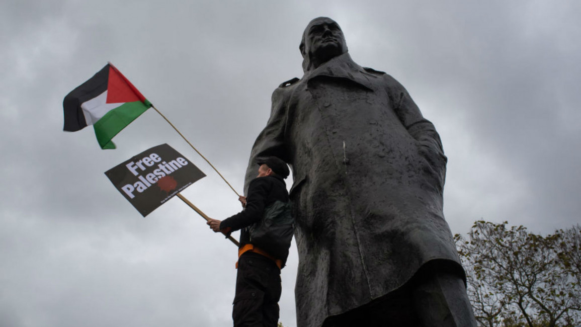 Churchill statue Palestine - Getty