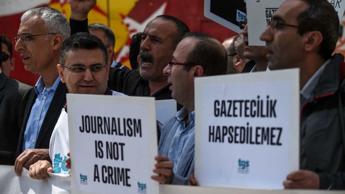 Turkey journalism protest - Getty