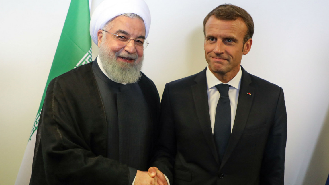 Rouhani Macron - Getty
