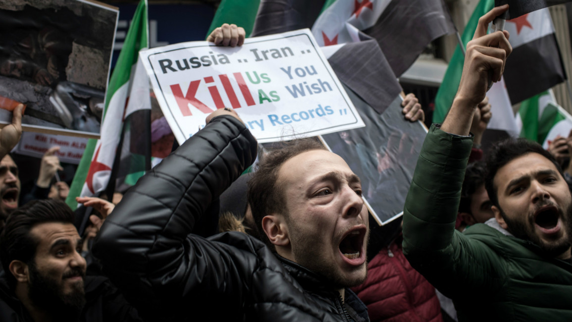 Istanbul Ghouta protest [Getty]