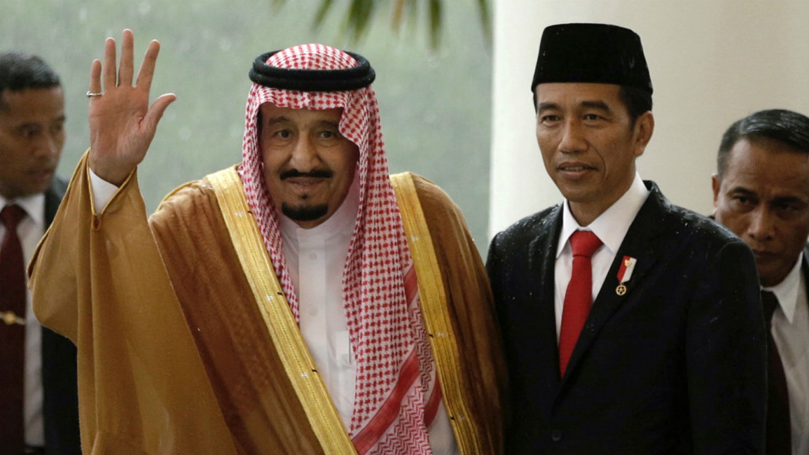 King Salaman and Jokowi AFP