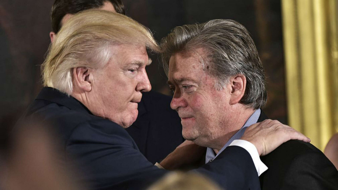 Trump and Bannon - AFP