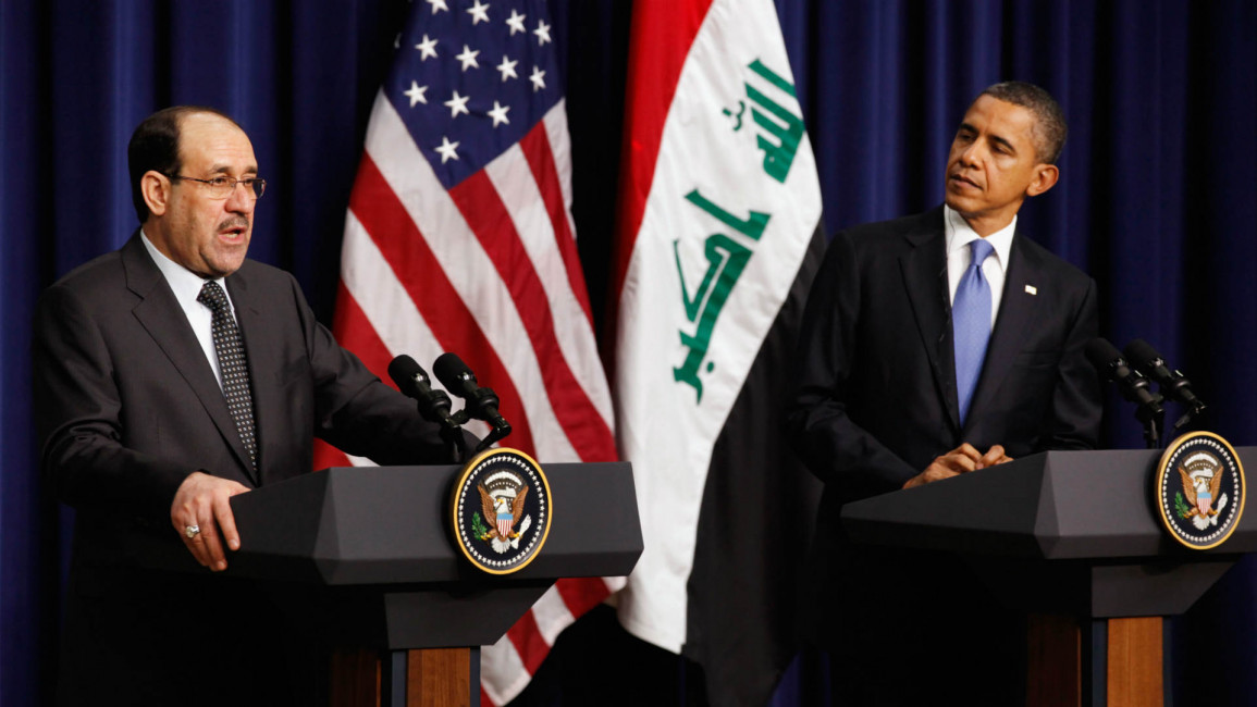 Nouri al-Maliki and Obama - Getty