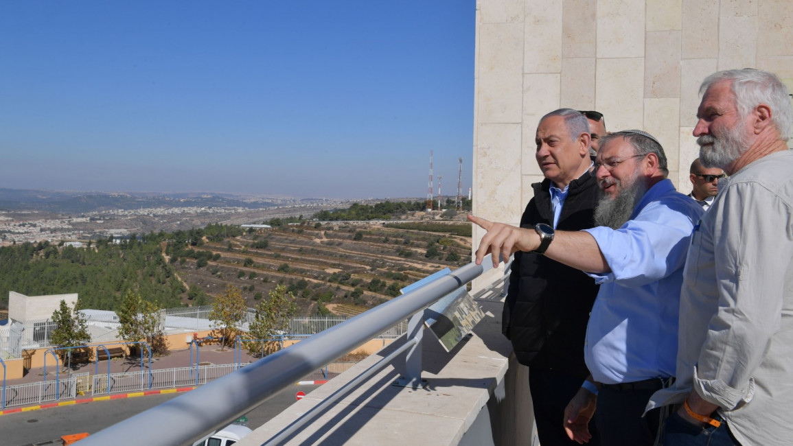 Netanyahu at Gush Etzion - Getty