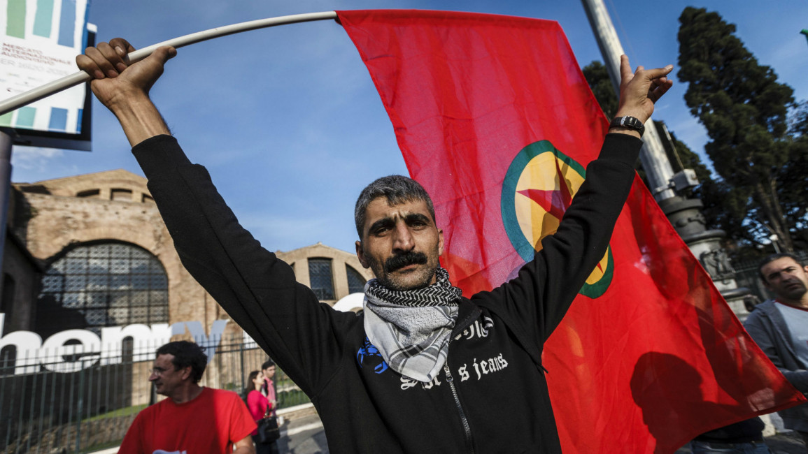 Kurdish demonstrators gather in Rome to protest ... 